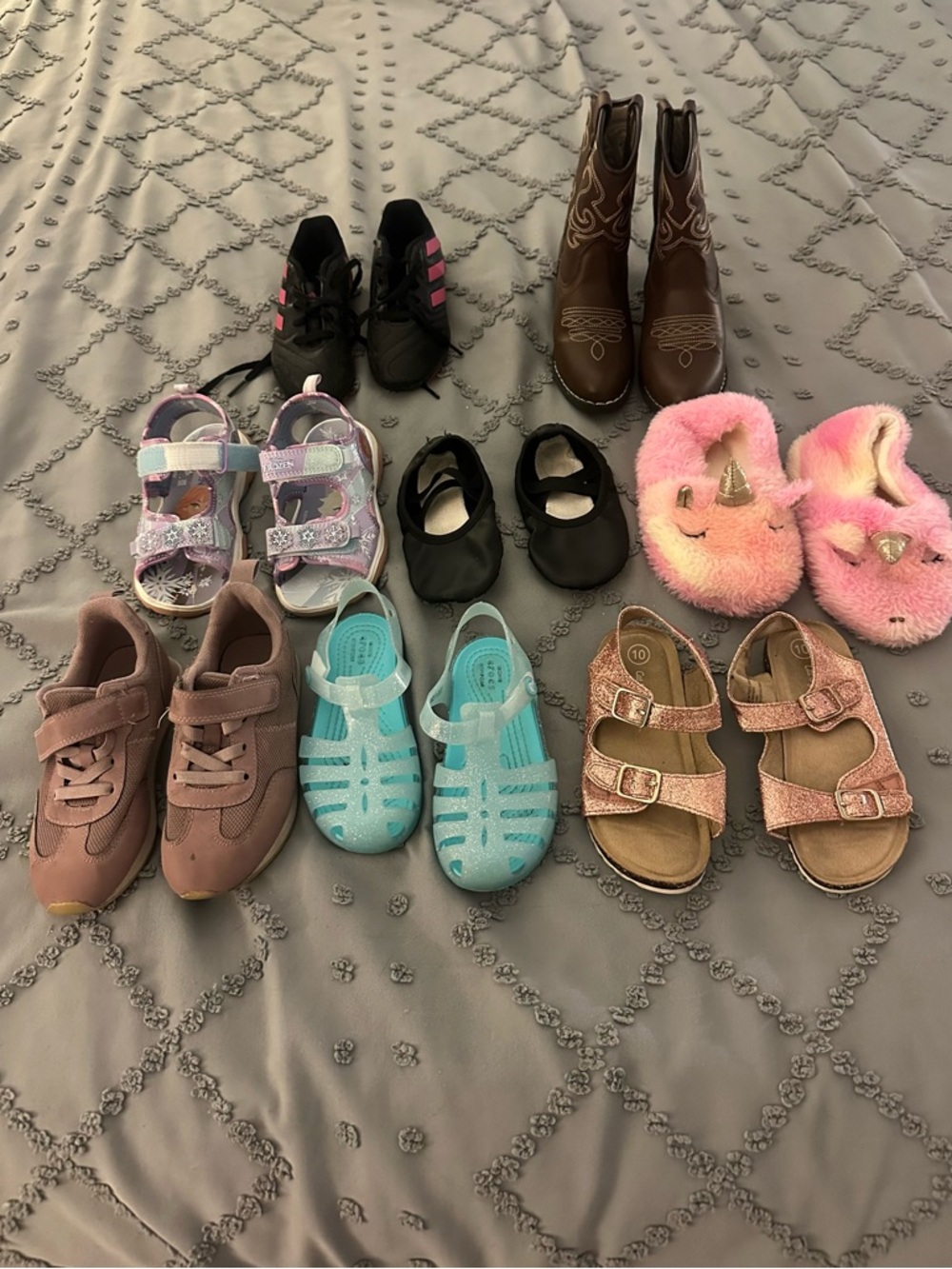 Girl Shoes Size 10 - Sandals, Slippers, Sneakers, Ballet Shoes, Soccer Cleats